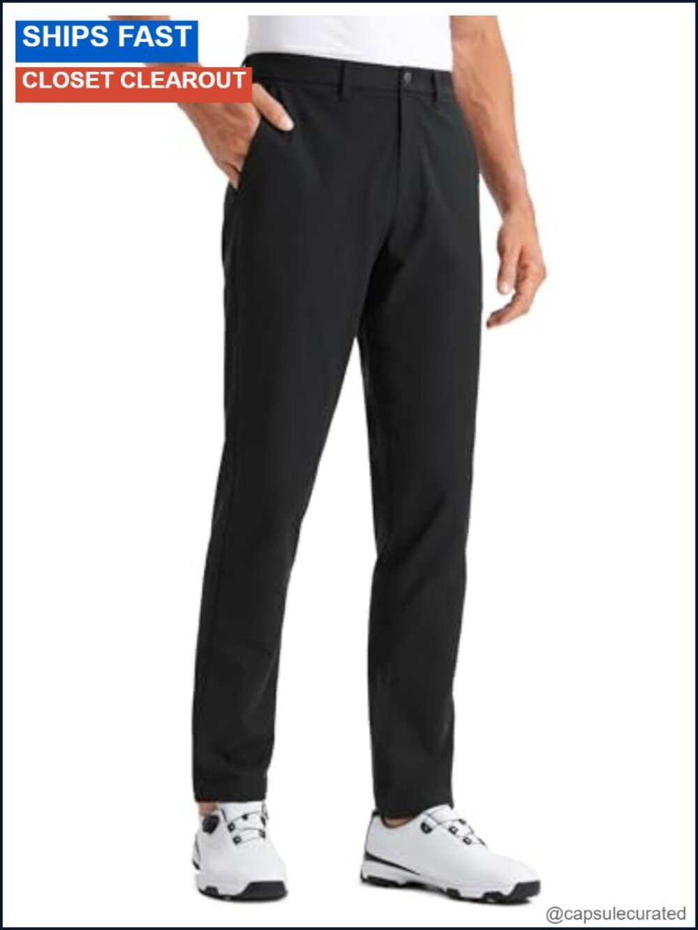 Golf Pants Stretch Quick-Dry 5-Pocket Slim Fit Men's